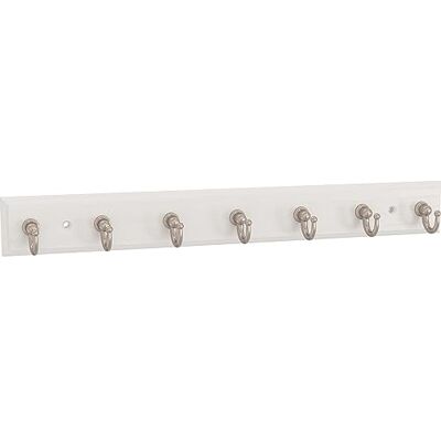 Franklin Brass Franklin mässing prydlig (1-pack) ren vit hållare 14 tum väggmonterad liten artikelhylla 7 krokar för vägg, hall, entré nyckelring skena organiserare B46712K-PMN-R Franklin Brass Franklin mässing prydlig (1-pack) ren vit hållare 14 tum väggmonterad liten artikelhylla 7 krokar för vägg, hall, entré nyckelring skena organiserare B46712K-PMN-R