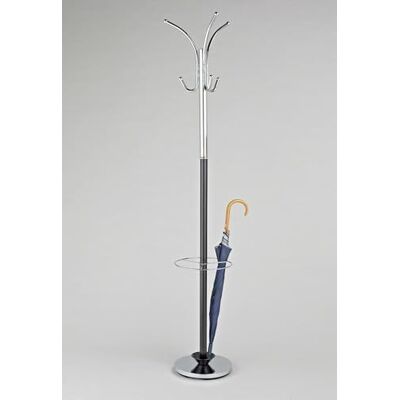 ASPECT CR40BK Oscar Fristående metallklädhängare med paraplybas/krom och svart, 30 x 30 x 182 cm ASPECT CR40BK Oscar Fristående metallklädhängare med paraplybas/krom och svart, 30 x 30 x 182 cm