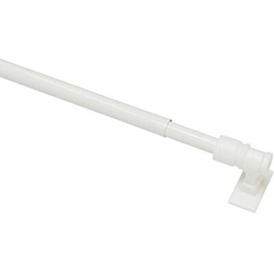 GARDINIA - Utbyggbar bistrogardinstång - Metall/Plast, Vit GARDINIA - Utbyggbar bistrogardinstång - Metall/Plast, Vit