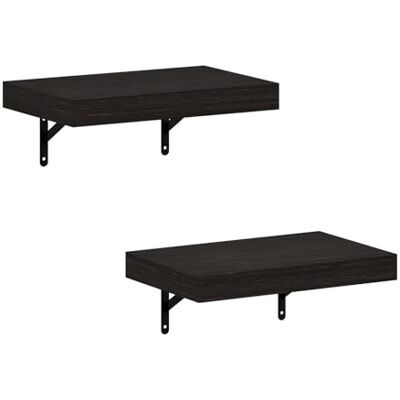 Furinno Tanna Flytande hylla Väggmonterad rack, Tobak Ek, Uppsättning av 2 Furinno Tanna Flytande hylla Väggmonterad rack, Tobak Ek, Uppsättning av 2