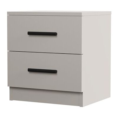 mattfy Dagna-modell sängbord i nordisk stil med 2 lådor, praktisk och elegant design, beige, mått: 40 cm bredd x 46,5 cm höjd x 35 cm djup mattfy Dagna-modell sängbord i nordisk stil med 2 lådor, praktisk och elegant design, beige, mått: 40 cm bredd x 46,5 cm höjd x 35 cm djup
