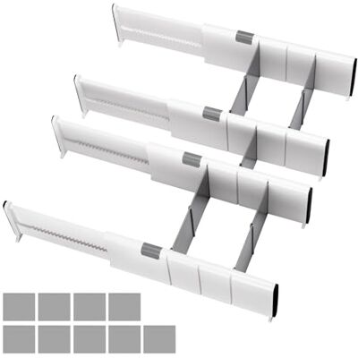 BillyBath Lådor organisationssystem lådavskiljare justerbar lådavskiljare lådor separationssystem kök lådavskiljare arrangör med 9 insatser för kök badrum sovrum byrå 27–44 cm 4 st BillyBath Lådor organisationssystem lådavskiljare justerbar lådavskiljare lådor separationssystem kök lådavskiljare arrangör med 9 insatser för kök badrum sovrum byrå 27–44 cm 4 st