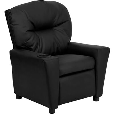 Flash Furniture Moderna barn vilstol med kopphållare, läder, svart, 66,04 x 53,34 x 53,34 cm Flash Furniture Moderna barn vilstol med kopphållare, läder, svart, 66,04 x 53,34 x 53,34 cm
