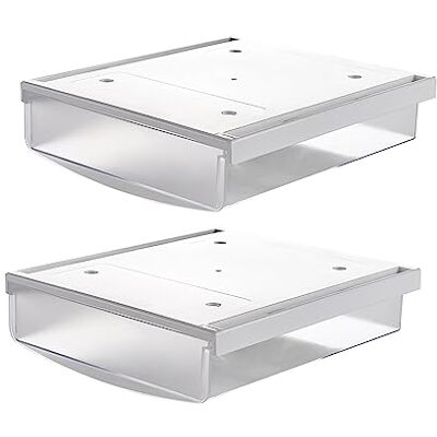 TUKA-i-AKUT TUKA 2 x 3,5 l underskrivbordslådor 24 x 21 x 8 cm, självhäftande lådor, dolda underbyggda lådor förvaringslåda under skrivbord, redskap pennlåda matta transparent 2 TKD8606 TUKA-i-AKUT TUKA 2 x 3,5 l underskrivbordslådor 24 x 21 x 8 cm, självhäftande lådor, dolda underbyggda lådor förvaringslåda under skrivbord, redskap pennlåda matta transparent 2 TKD8606