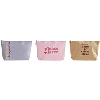 DKD Home Decor Neceser Canvas Blå Rosa Brun Polyester Polyuretan Shabby Chic (32,5 x 8 x 21 cm) (3 st) DKD Home Decor Neceser Canvas Blå Rosa Brun Polyester Polyuretan Shabby Chic (32,5 x 8 x 21 cm) (3 st)