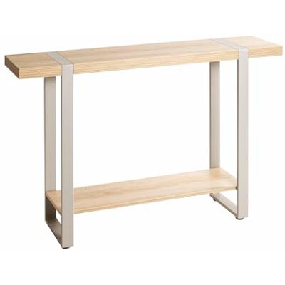 HAKU Konsol, ek, grå, av metall och spånskiva – mått: B 120 x H 82 x D 30 cm, stil: modern HAKU Konsol, ek, grå, av metall och spånskiva – mått: B 120 x H 82 x D 30 cm, stil: modern
