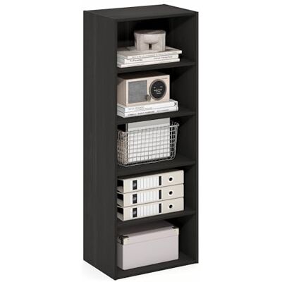 Furinno Basic 5-nivåer öppen hylla bokhylla, bokhylla, förvaringsorganisatör, 29 x 42 x 110 cm, espresso Furinno Basic 5-nivåer öppen hylla bokhylla, bokhylla, förvaringsorganisatör, 29 x 42 x 110 cm, espresso