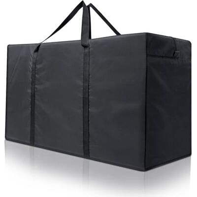 Cozary 180 l förvaringsväska stor, 600D Oxford Heavy-Duty flyttväskor med handtag, vattentät bärväska för kläder, filtar, kuddar – 100 x 55 x 33 cm – svart Cozary 180 l förvaringsväska stor, 600D Oxford Heavy-Duty flyttväskor med handtag, vattentät bärväska för kläder, filtar, kuddar – 100 x 55 x 33 cm – svart