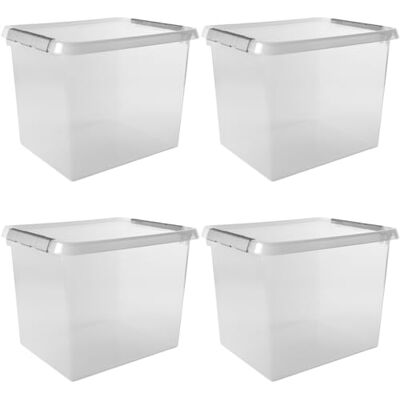 SUNWARE perfectly organised Sunware Comfort Line förvaringslåda 52 L 50 x 40 x 38 cm set med 4 plastförvaringslåda med lock, lämplig för kläder, leksaker, gör-det-själv-material och mer SUNWARE perfectly organised Sunware Comfort Line förvaringslåda 52 L 50 x 40 x 38 cm set med 4 plastförvaringslåda med lock, lämplig för kläder, leksaker, gör-det-själv-material och mer