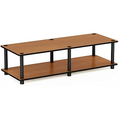 Furinno Toolless TV-ställ, lätta körsbär/svart, en storlek Furinno Toolless TV-ställ, lätta körsbär/svart, en storlek