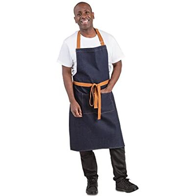 Whites Chefs Clothing B980 bistroförkläde i polybomull på sydsidan, 700 mm x 1000 mm, denim blåbrun Whites Chefs Clothing B980 bistroförkläde i polybomull på sydsidan, 700 mm x 1000 mm, denim blåbrun