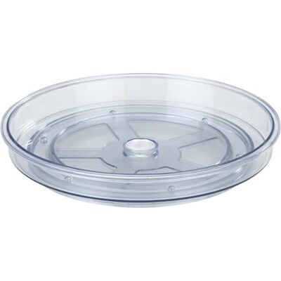 Wenko Vridbar bricka Victoria, roterande tallrik Ø 24 för kök, matbord eller kylskåp, av plast, transparent Wenko Vridbar bricka Victoria, roterande tallrik Ø 24 för kök, matbord eller kylskåp, av plast, transparent