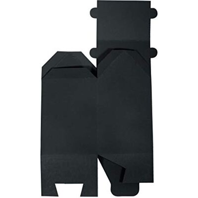 Rayher 67347576 vikbox hus, 6 stycken, svart enfärgad 7,5 x 7,5 x 14 cm, presentlåda, presentkartong Rayher 67347576 vikbox hus, 6 stycken, svart enfärgad 7,5 x 7,5 x 14 cm, presentlåda, presentkartong