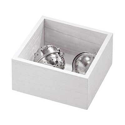 InterDesign iDesign EcoWood lådorganisatör, Paulownia trä kökslåda förvaringsinsats, kökslåda organiserare för bestick och redskap, vit tvätt, 12,7 x 12,7 x 7 cm InterDesign iDesign EcoWood lådorganisatör, Paulownia trä kökslåda förvaringsinsats, kökslåda organiserare för bestick och redskap, vit tvätt, 12,7 x 12,7 x 7 cm