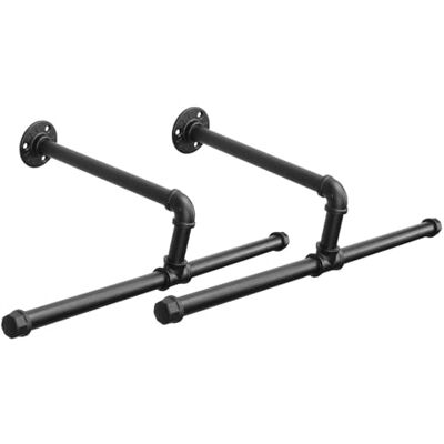Jeasor Industriell rörklädhängare väggmonterad, multifunktionell rustik vintage hängande stång för platsbesparande förvaring i sovrum, badrum och tvättstuga, 2-pack Jeasor Industriell rörklädhängare väggmonterad, multifunktionell rustik vintage hängande stång för platsbesparande förvaring i sovrum, badrum och tvättstuga, 2-pack