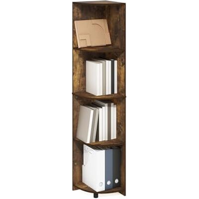 Furinno Econ 4-nivåers hörnhylla bokhylla, bokhylla, bärnsten tall Furinno Econ 4-nivåers hörnhylla bokhylla, bokhylla, bärnsten tall