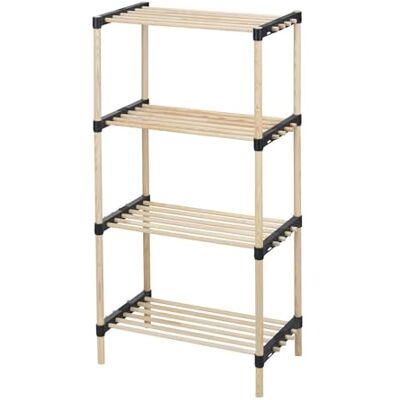 WELL HOME MOBILIARIO & DECORACIÓN Well Home skoställ med 4 hyllor i trä och metall H 92,5 cm WELL HOME MOBILIARIO & DECORACIÓN Well Home skoställ med 4 hyllor i trä och metall H 92,5 cm