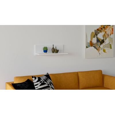 Hanah Home skandinavisk vägghylla, vit, 60 x 19,6 x 21,6 cm 100% melaminbelagd partikelbräda, 18 mm tjock Snygg och funktionell förvaringslösning för moderna hem Hanah Home skandinavisk vägghylla, vit, 60 x 19,6 x 21,6 cm 100% melaminbelagd partikelbräda, 18 mm tjock Snygg och funktionell förvaringslösning för moderna hem