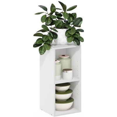 Furinno Fulda 2-nivås platsbesparande förvaringshylla bokhylla, 25 cm bredd, vit Furinno Fulda 2-nivås platsbesparande förvaringshylla bokhylla, 25 cm bredd, vit