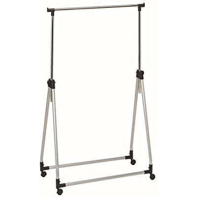 HAKU Möbel Klädhängare på hjul aluminium, Stål Storlek: B 89 cm x H 100-165 cm x D 47 cm, Stil: Modern HAKU Möbel Klädhängare på hjul aluminium, Stål Storlek: B 89 cm x H 100-165 cm x D 47 cm, Stil: Modern