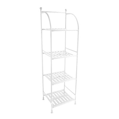 Avilia Hylla med 4 hyllor för badrum och sovrum Hylla med 4 hyllor för vardagsrum och entré, av metall, 33 x 27 x 116 cm, vit Avilia Hylla med 4 hyllor för badrum och sovrum Hylla med 4 hyllor för vardagsrum och entré, av metall, 33 x 27 x 116 cm, vit