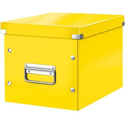Leitz WOW Click and Store Förvaringsbox, medium, gul, 61090016 Leitz WOW Click and Store Förvaringsbox, medium, gul, 61090016