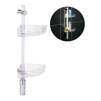 Avilia Hörnhylla för dusch Hylla för dusch med LED-belysning, 74 cm, transparent Avilia Hörnhylla för dusch Hylla för dusch med LED-belysning, 74 cm, transparent