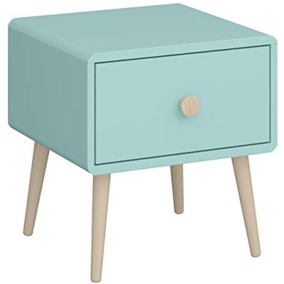 Steens Hoppekids GAIA nattduksbord, 42 x 45 x 40 cm (B/H/T), MDF-trä i mynta, 1 låda, bred, kompakt, stift Steens Hoppekids GAIA nattduksbord, 42 x 45 x 40 cm (B/H/T), MDF-trä i mynta, 1 låda, bred, kompakt, stift