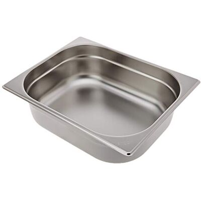 NISBETS Vogue 12948 rostfritt stål 12 gastronormpanna 6,2 l100 mm djup matbehållare, silver NISBETS Vogue 12948 rostfritt stål 12 gastronormpanna 6,2 l100 mm djup matbehållare, silver