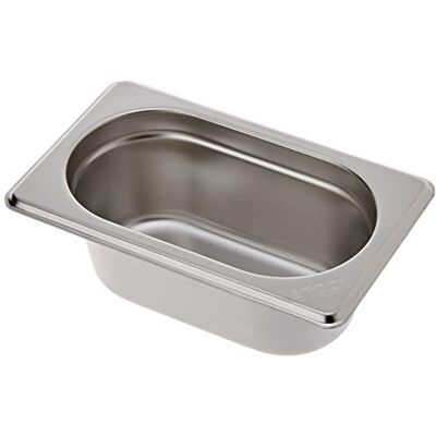 Vogue 12920 rostfritt stål 19 gastronormpanna 0,6 l65 mm djup matbehållare, silver Vogue 12920 rostfritt stål 19 gastronormpanna 0,6 l65 mm djup matbehållare, silver