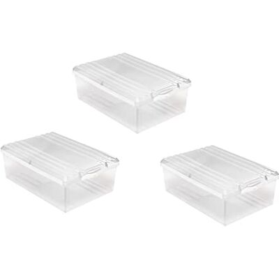 Essential Foods Skolåda skolåda med ventilationshål och plastlock, 8 l, set om 3 stycken Essential Foods Skolåda skolåda med ventilationshål och plastlock, 8 l, set om 3 stycken