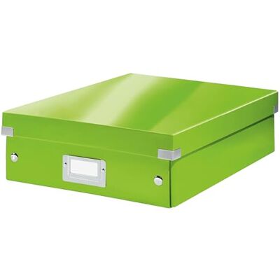 Leitz WOW Click and Store Förvaringsbox med avdelare, medium, grön, 60580054 Leitz WOW Click and Store Förvaringsbox med avdelare, medium, grön, 60580054