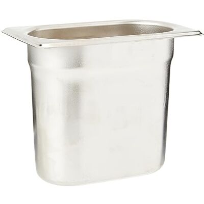 Vogue K826 stekpanna i rostfritt stål, 1/9 gastronorm, 1 l, 150 mm djup, livsmedelsbehållare, silverfärger Vogue K826 stekpanna i rostfritt stål, 1/9 gastronorm, 1 l, 150 mm djup, livsmedelsbehållare, silverfärger