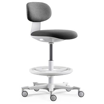 hjh OFFICE Ergonomisk Arbetsstol Work Mf2 W – Snurrstol Med Höjdjusterbart Ryggstöd, Sitthöjd Och Fotring, Stabilt Nylonfotkryss, Vit hjh OFFICE Ergonomisk Arbetsstol Work Mf2 W – Snurrstol Med Höjdjusterbart Ryggstöd, Sitthöjd Och Fotring, Stabilt Nylonfotkryss, Vit