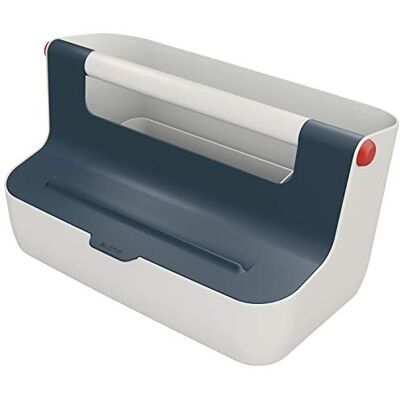 Leitz förvaringsbox, Cosy sortiment, Hot Desking Box, organiseringsbox för hem eller kontor, förvaringsbox med handtag, smarta fack för organisation, Velvet Grå, 61250089 Leitz förvaringsbox, Cosy sortiment, Hot Desking Box, organiseringsbox för hem eller kontor, förvaringsbox med handtag, smarta fack för organisation, Velvet Grå, 61250089