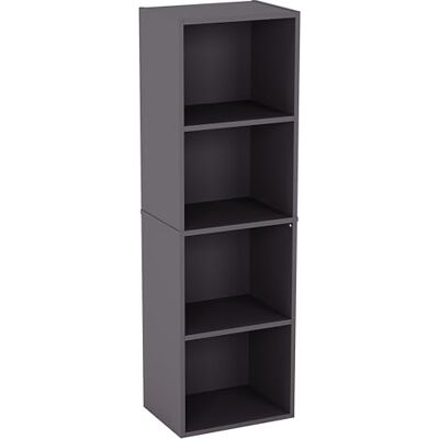Vida Designs Oxford 4 nivåer kub bokhylla, grå trähylla display förvaringsenhet kontor vardagsrum möbler Vida Designs Oxford 4 nivåer kub bokhylla, grå trähylla display förvaringsenhet kontor vardagsrum möbler