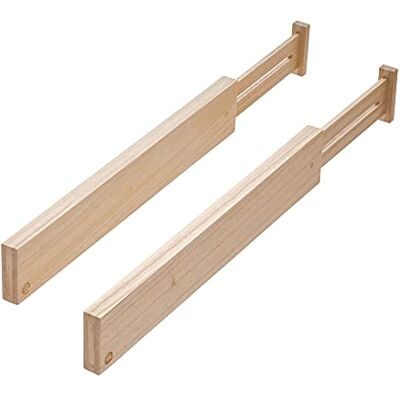 InterDesign iDesign EcoWood Förpackning med 2 lådor organiseringsenheter, Paulownia trälåddelare för köket, kökslådavdelare för förvaring av bestick och redskap, beige InterDesign iDesign EcoWood Förpackning med 2 lådor organiseringsenheter, Paulownia trälåddelare för köket, kökslådavdelare för förvaring av bestick och redskap, beige