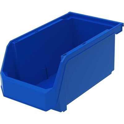 ReadySpace Plastlådor för organisering och förvaring i garderob, kök, kontor, garage eller skafferi, stapelbara lådor, stora, 37,6 × 20,3 × 17,8 cm, 6-pack, blå ReadySpace Plastlådor för organisering och förvaring i garderob, kök, kontor, garage eller skafferi, stapelbara lådor, stora, 37,6 × 20,3 × 17,8 cm, 6-pack, blå
