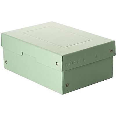 FALKEN Ref. 22001920000F PureBox Pastel 1 förvaringslåda med lock presentförpackning ingen plast A5-format höjd 100 mm utskuret handtag band grön FALKEN Ref. 22001920000F PureBox Pastel 1 förvaringslåda med lock presentförpackning ingen plast A5-format höjd 100 mm utskuret handtag band grön