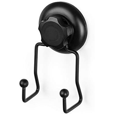 Compactor Bestlock Svart Väggmonterad Förvaringskrok, Monterad med Sugkopp, Stödjer upp till 6 kg, 7,1 x 5,5 x 13,5 cm, Svart Compactor Bestlock Svart Väggmonterad Förvaringskrok, Monterad med Sugkopp, Stödjer upp till 6 kg, 7,1 x 5,5 x 13,5 cm, Svart