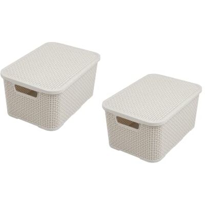 Essential Foods BranQ – Home Essential korg i rotting design uppsättning av 2 storlekar S 7 l, plast PP, grädde, 7 l Essential Foods BranQ – Home Essential korg i rotting design uppsättning av 2 storlekar S 7 l, plast PP, grädde, 7 l