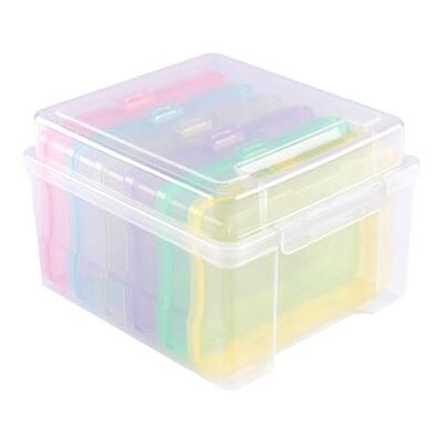 Creative Förvaringslåda med Lock på 21 x 18,5 x 14 cm – Plastlåda med 6 lådor på 17 x 12 x 3 cm – För Pyssel, Hantverk, Korttillverkning, Smyckestillverkning och Diamond Painting Creative Förvaringslåda med Lock på 21 x 18,5 x 14 cm – Plastlåda med 6 lådor på 17 x 12 x 3 cm – För Pyssel, Hantverk, Korttillverkning, Smyckestillverkning och Diamond Painting