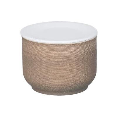 Avilia Förvaringslåda för badrum multifunktionell förvaringslåda för kök och sovrum, tillverkad av polyresin, 10 x 10 x 7,5 cm, brun Avilia Förvaringslåda för badrum multifunktionell förvaringslåda för kök och sovrum, tillverkad av polyresin, 10 x 10 x 7,5 cm, brun