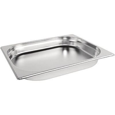 NISBETS Vogue K925 1/2 gastronomipanna, rostfritt stål, 2,5 l/40 mm djup, matbehållare, silverfärgad NISBETS Vogue K925 1/2 gastronomipanna, rostfritt stål, 2,5 l/40 mm djup, matbehållare, silverfärgad
