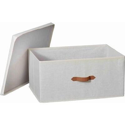 LOVE !T STORE !T LOVE IT STORE IT Premium förvaringslåda med lock – tillverkad av linne-bomullsblandning – förstärkt med trä – extra stor och stabil – beige – 54 x 40 x 25 cm LOVE !T STORE !T LOVE IT STORE IT Premium förvaringslåda med lock – tillverkad av linne-bomullsblandning – förstärkt med trä – extra stor och stabil – beige – 54 x 40 x 25 cm