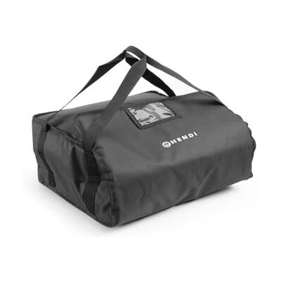 HENDI Pizza transportväskor, pizzaväska, med transparent ficka för fakturor, pizzaserviceväskor, termoväska, för 4 lådor på 45 x 45 cm, 470 x 470 x (H) 210 mm, svart HENDI Pizza transportväskor, pizzaväska, med transparent ficka för fakturor, pizzaserviceväskor, termoväska, för 4 lådor på 45 x 45 cm, 470 x 470 x (H) 210 mm, svart
