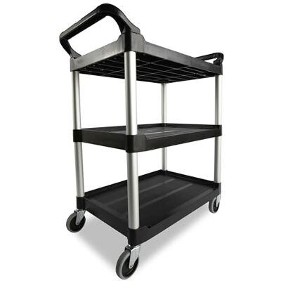 Rubbermaid Commercial Products FG342488BLA verktygsvagn 3 hyllor svart Rubbermaid Commercial Products FG342488BLA verktygsvagn 3 hyllor svart