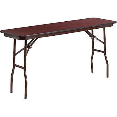 Flash Furniture 5-fots mahogny melamin laminat fällbart träningsbord, 45 cm x 152 cm Flash Furniture 5-fots mahogny melamin laminat fällbart träningsbord, 45 cm x 152 cm