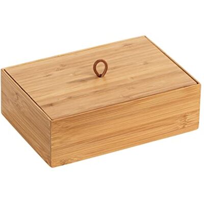 Wenko Terra bambu organiseringslåda med 3 fack – förvaringsbox, badrumskorg, bambu, brun, storlek (B x H x T): 22 x 7 x 15 cm Wenko Terra bambu organiseringslåda med 3 fack – förvaringsbox, badrumskorg, bambu, brun, storlek (B x H x T): 22 x 7 x 15 cm