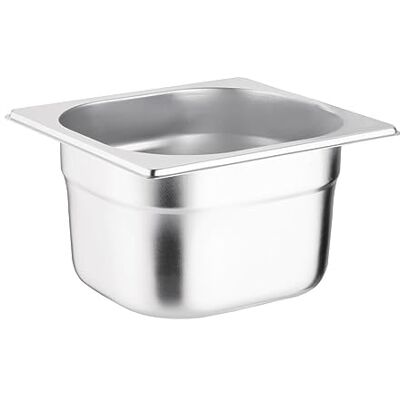 Vogue K991 16 gastronomipanna i rostfritt stål, 100 mm, djup matbehållare, silverfärgad Vogue K991 16 gastronomipanna i rostfritt stål, 100 mm, djup matbehållare, silverfärgad